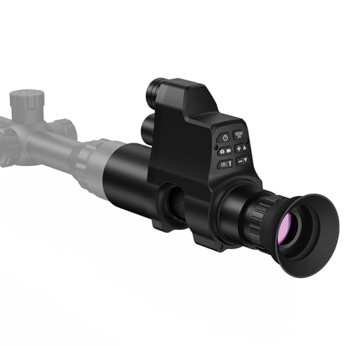 GOYOJO Night Vision Scope for Rifle Optics, 1920x1080 OLED HD Support Photos & Videos Clip on Night Vision Monocular, Day & Night Observation Range up to 300M