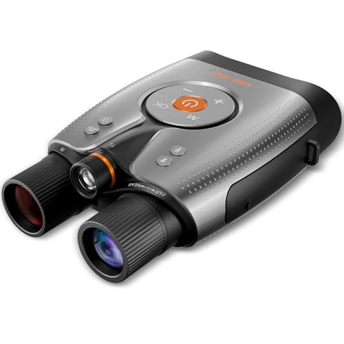 VisioGear True 4K Night Vision Binoculars – Night Thunder X1 Night Vision Goggles for Adults with 3940ft Range, Full Color Photo and Video with App Control, 64GB Card for Camping & Security