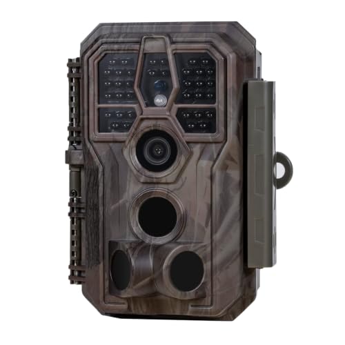 GardePro E5S Trail Camera (Non-Cellular, Non-WiFi), 64MP Photo & 1296P HD Video, 0.1s Trigger, 100ft No-Glow Night Vision, Motion Activated Wildlife Camera