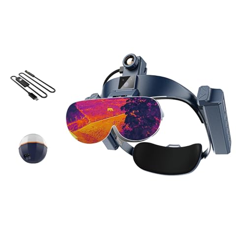 YWYLL 384x288 1500M Thermal Night Vision AR Glasses, AR Thermal Goggles for Hunting, Fishing & Repairs, 48MP POV Camera (Midnight Blue)
